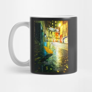 Autumn rain on West Bow Mug